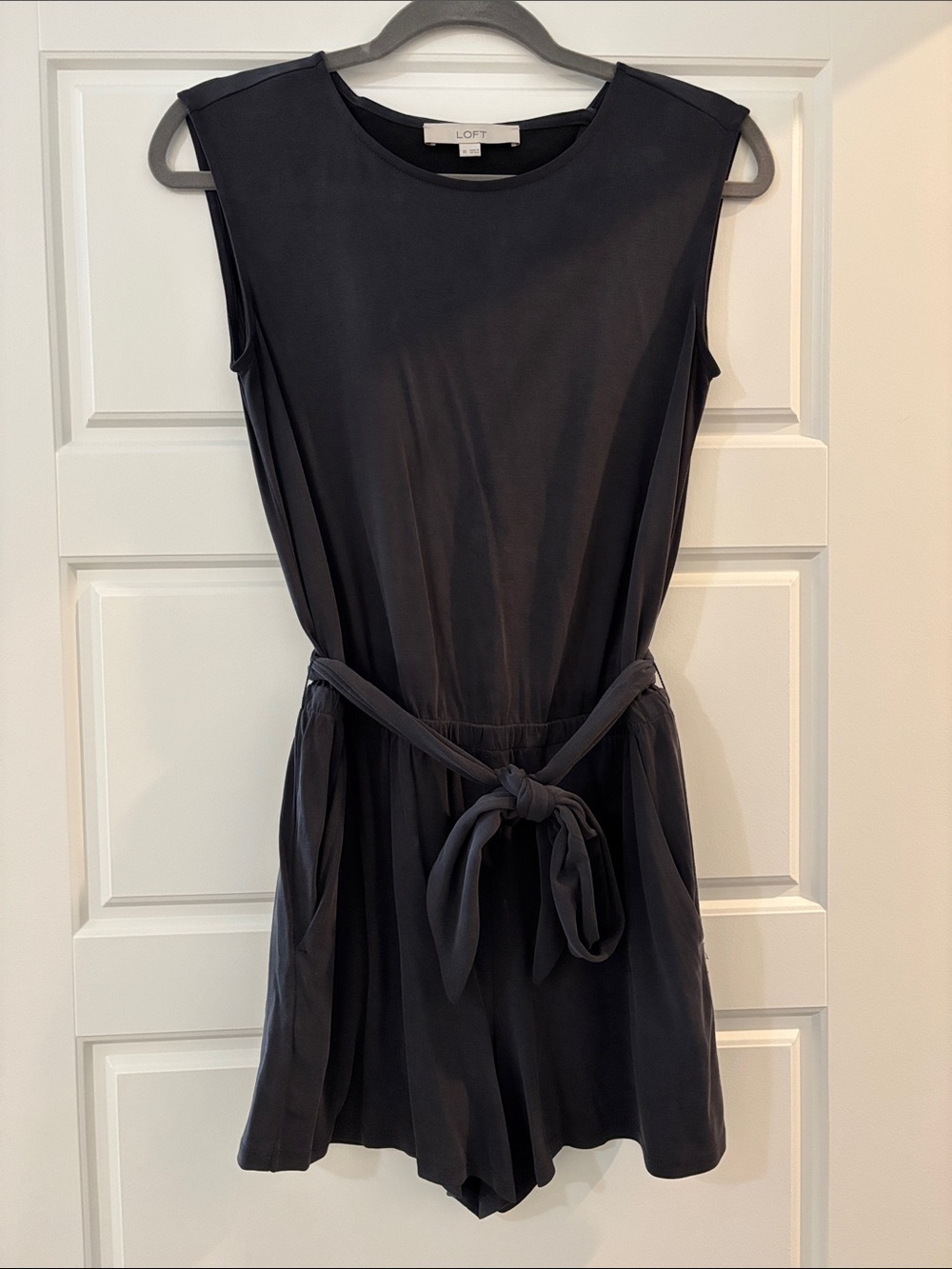 LOFT Sleeveless Tie-Waist Romper
